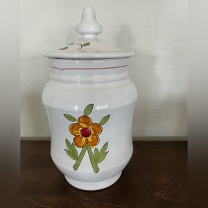 Vintage Shafford Canister Chambery the Strata Group-hand painted made in Italy